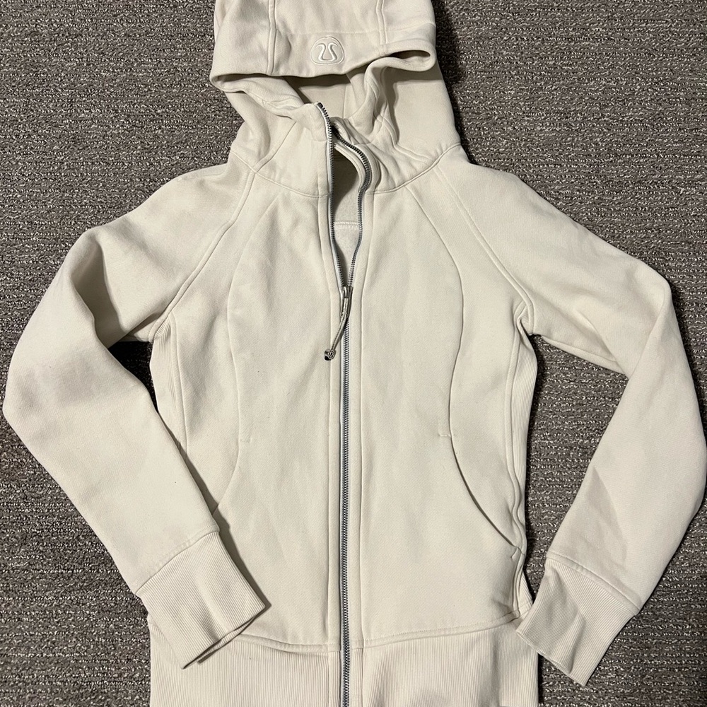 lululemon athletica White Zip-Up Hoodie
